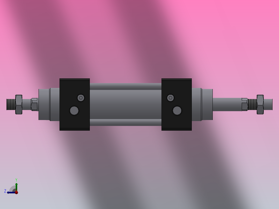 SU标准复动型气缸SID32×100-S-CS1U1右视图