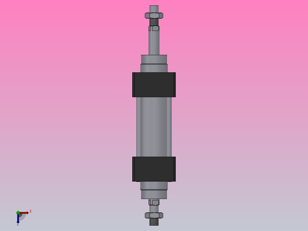 SU标准复动型气缸SID32×100-S-CS1U1俯视图