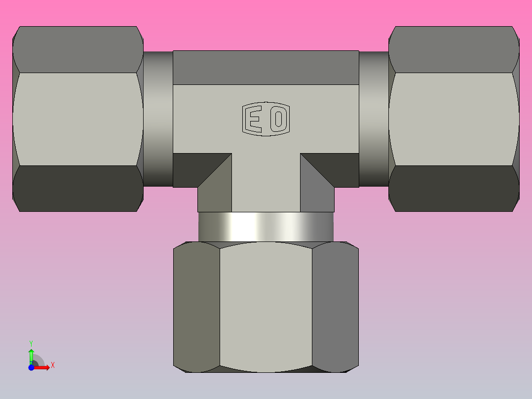 EO接头三通T10ZL71.igs前视图