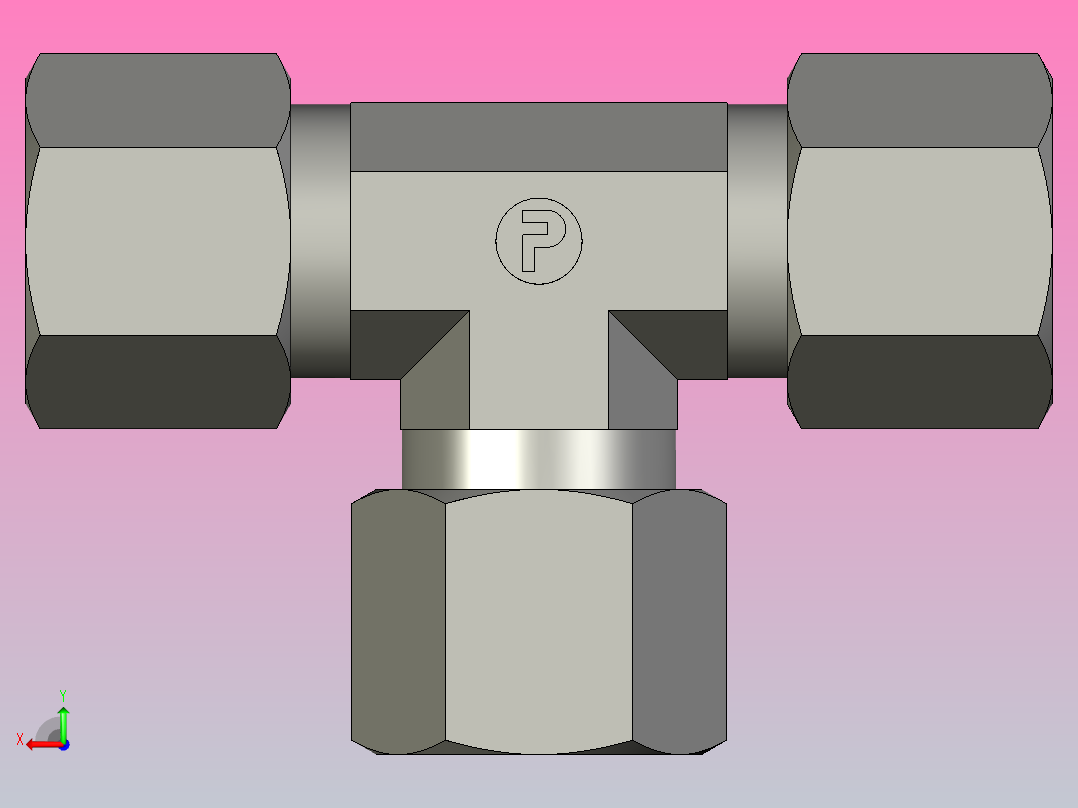 EO接头三通T10ZL71.igs后视图