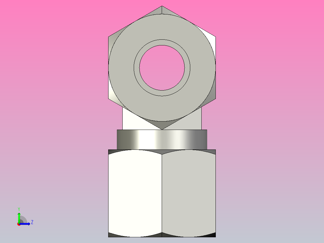 EO接头三通T10ZL71.igs左视图