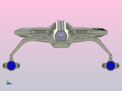 23D可打印宇宙飞船左视缩略图