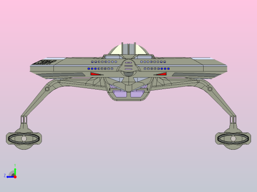 23D可打印宇宙飞船右视缩略图