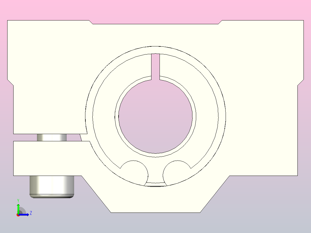 间隙调整型SCLM箱式直线轴承[SCLMAJ-10-E]左视图