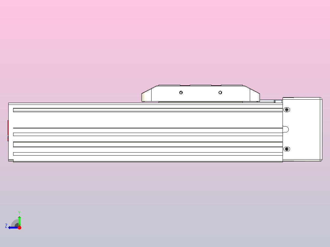 滚珠丝杠直线轴带导轨全封闭TPA-HCR-85D-1610C-L100-MR-C-P20-N3右视图
