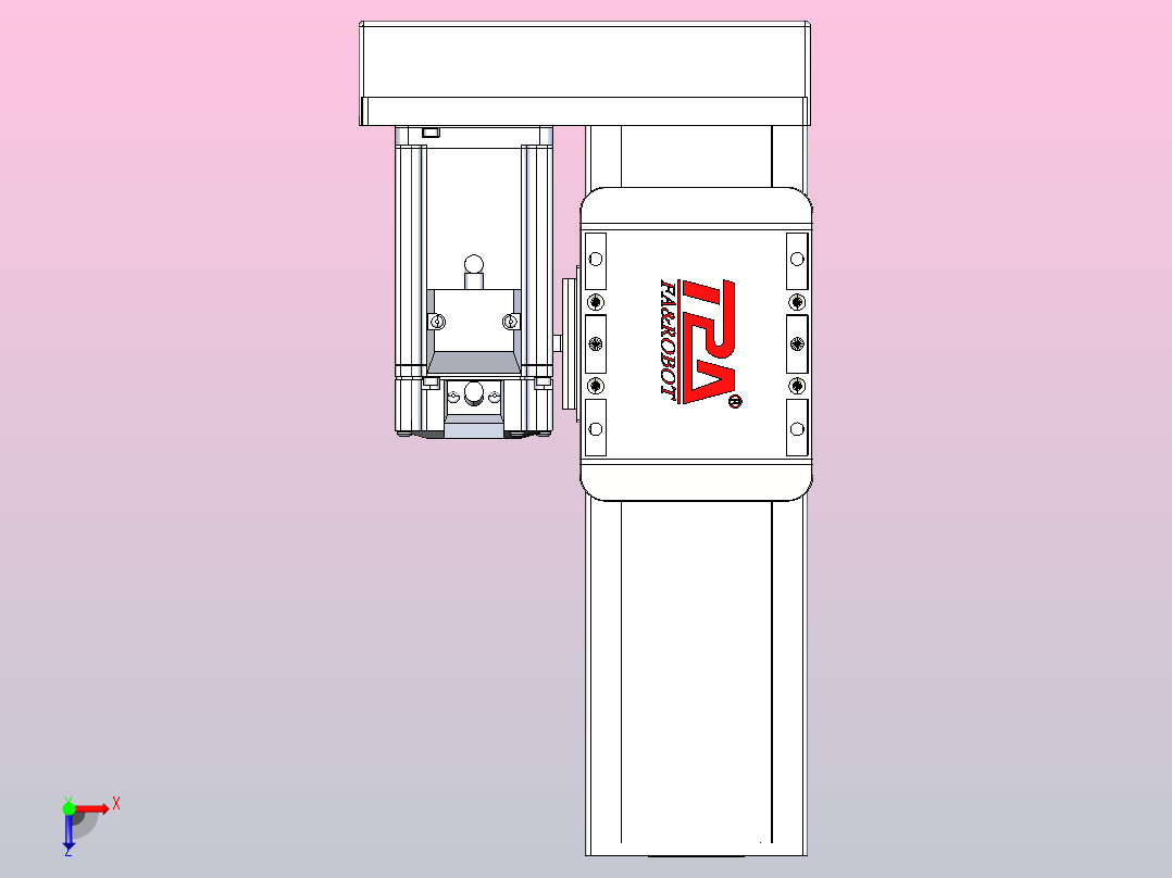 滚珠丝杠直线轴带导轨全封闭TPA-HCR-85D-1610C-L100-MR-C-P20-N3俯视图