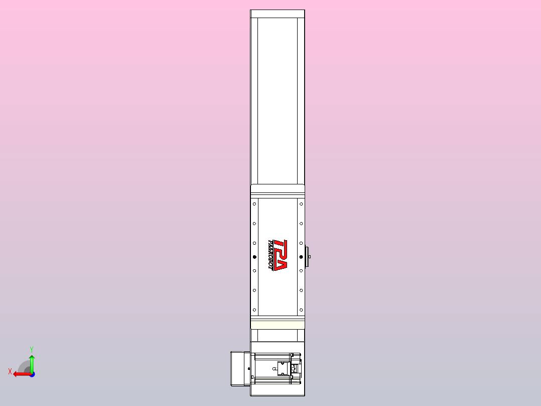 伺服电机集成皮带传动直线执行器TPA-OCB-140-256-L250-LU-P75-N3后视图