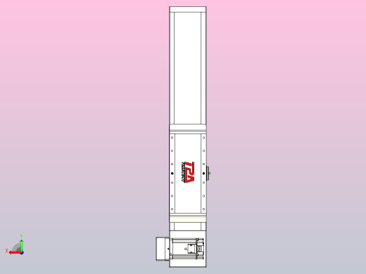 伺服电机集成皮带传动直线执行器TPA-OCB-140-256-L250-LU-P75-N3后视缩略图
