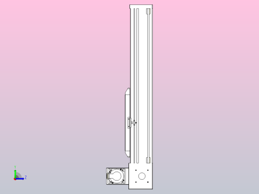 伺服电机集成皮带传动直线执行器TPA-OCB-140-256-L250-LU-P75-N3左视缩略图