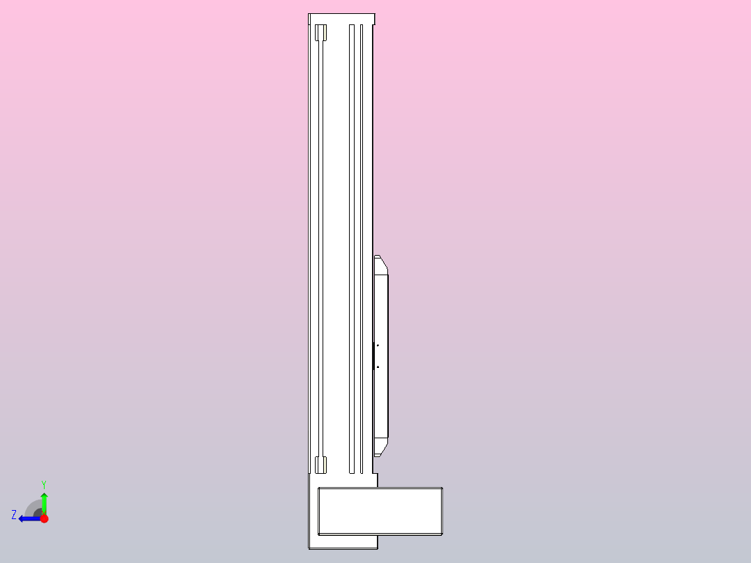伺服电机集成皮带传动直线执行器TPA-OCB-140-256-L250-LU-P75-N3右视图