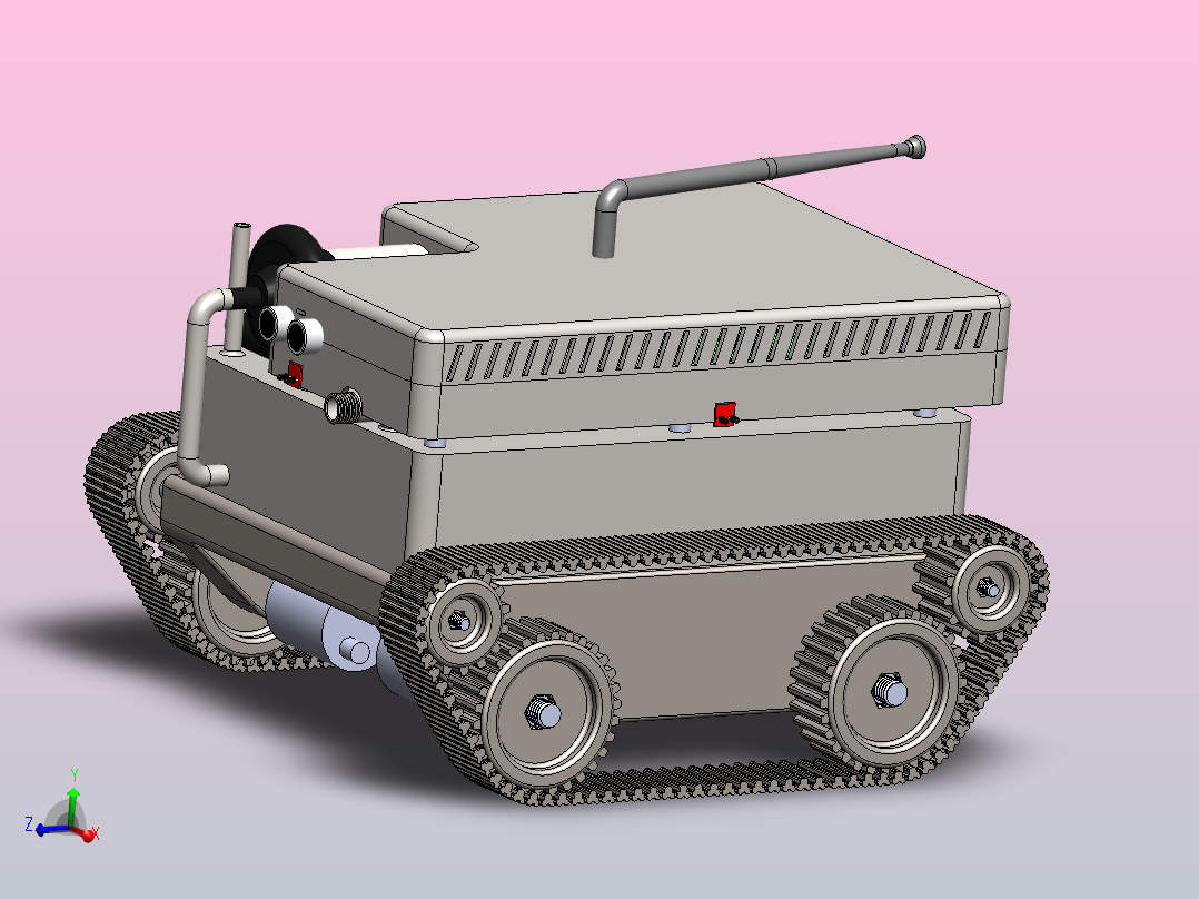 DEP一款消防机器人3D图纸 Solidworks设计 附STEP主视图