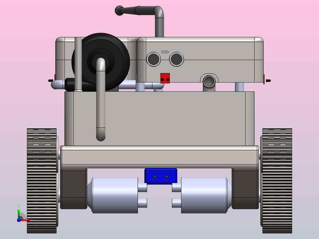 DEP一款消防机器人3D图纸 Solidworks设计 附STEP前视图