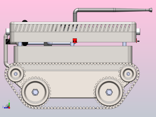 DEP一款消防机器人3D图纸 Solidworks设计 附STEP右视缩略图