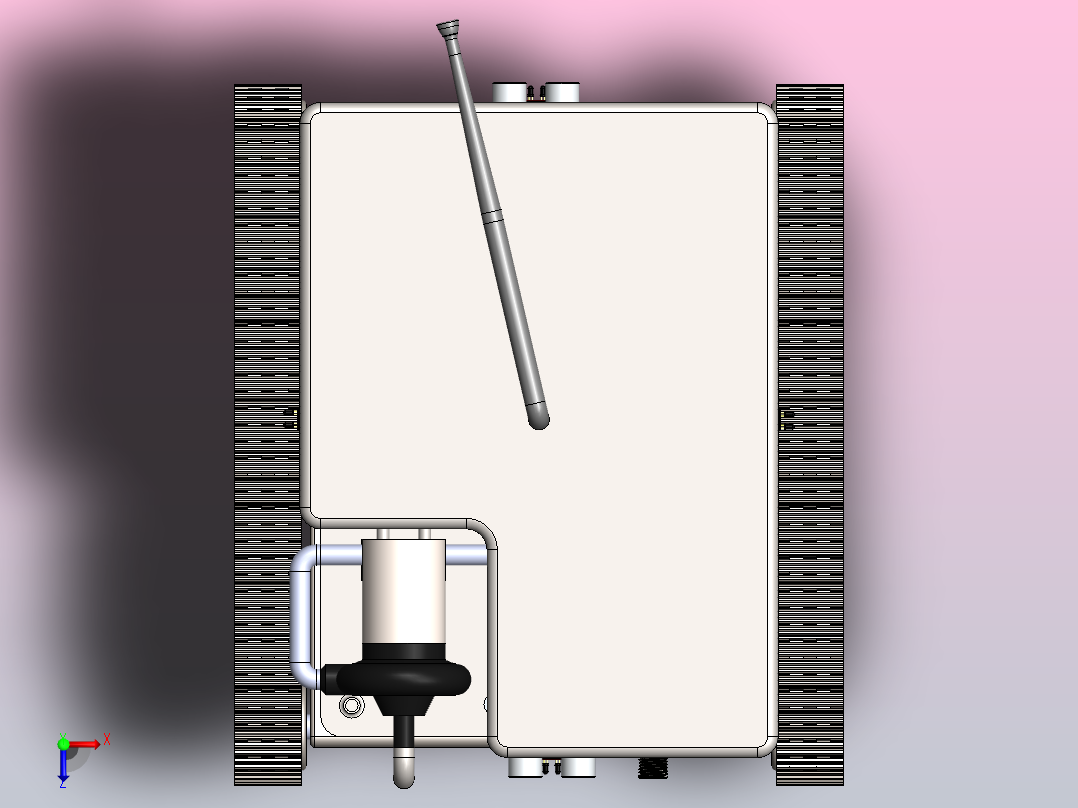 DEP一款消防机器人3D图纸 Solidworks设计 附STEP俯视图