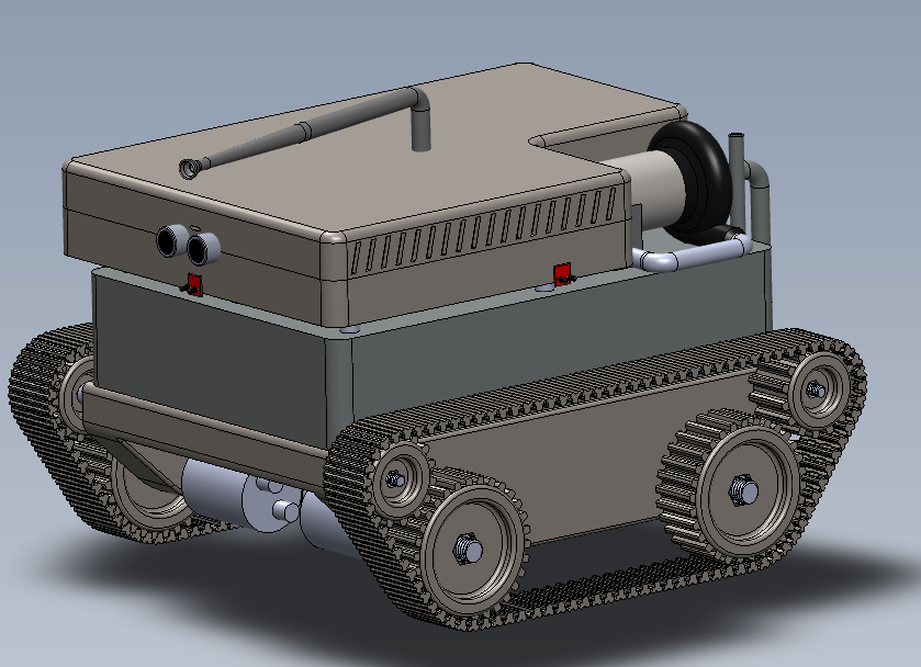 DEP一款消防机器人3D图纸 Solidworks设计 附STEP