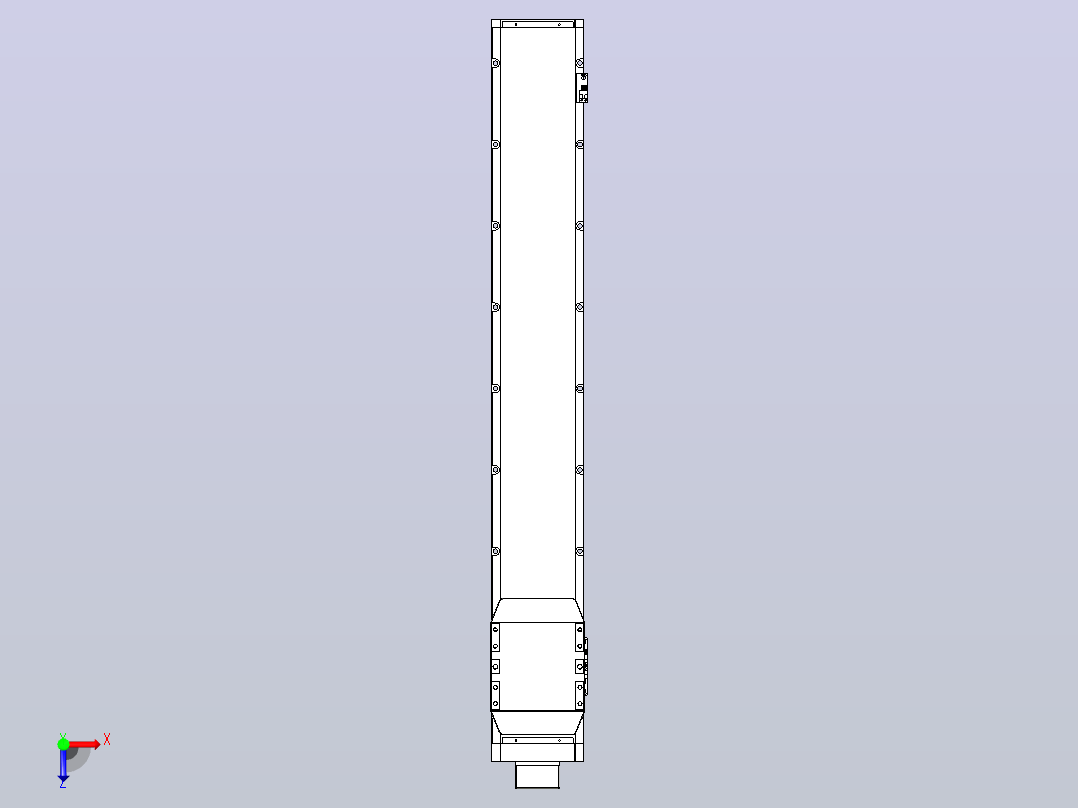 滚珠丝杠直线轴内置导轨TPA-GCR-170-2510C-L1050-MP-M75-N3俯视图