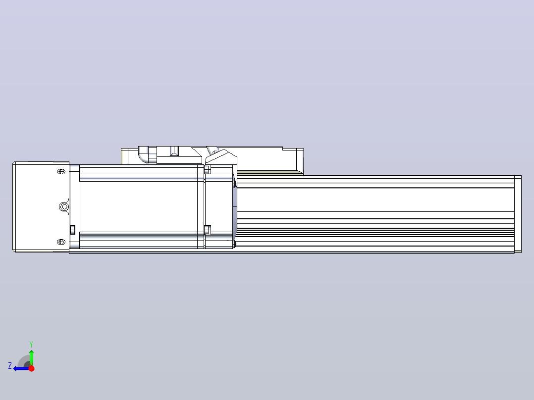 滚珠丝杠直线轴带导轨全封闭TPA-HCR-105D-1610C-L100-MR-Y-P40-N3右视图
