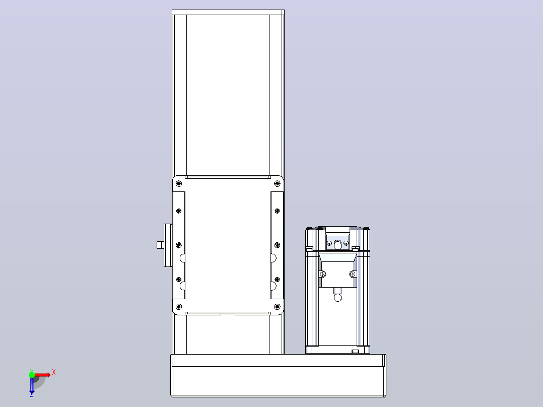 滚珠丝杠直线轴带导轨全封闭TPA-HCR-105D-1610C-L100-MR-Y-P40-N3俯视图