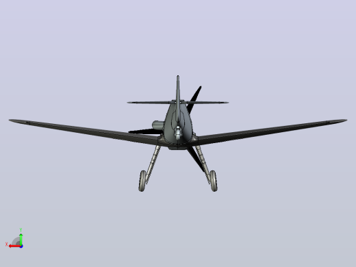 梅塞施米特Bf 109或Me 109战斗机后视缩略图