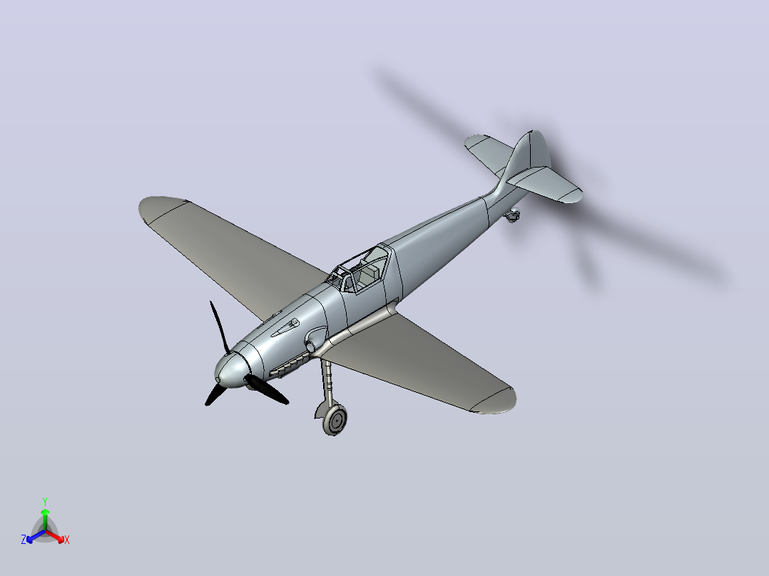 梅塞施米特Bf 109或Me 109战斗机正等轴测图