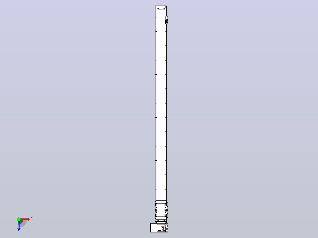 机器人皮带驱动直线轴TPA-GCB-80-P60-L1300-LU-M20-N3俯视图