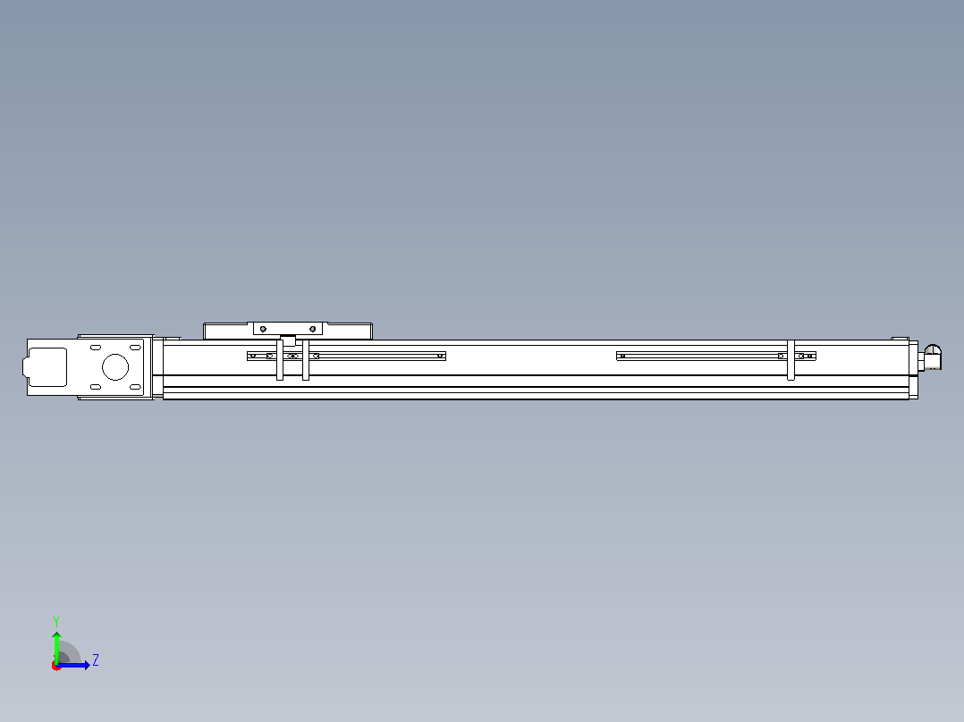 MCB10无尘皮带滑台[MCB10-L32-500-L-100W-C3]左视图