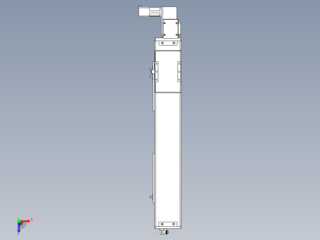 MCB10无尘皮带滑台[MCB10-L32-500-L-100W-C3]俯视图