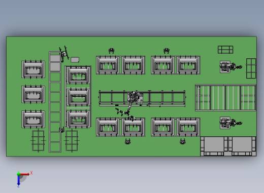高铁车门生产装配流水线俯视缩略图