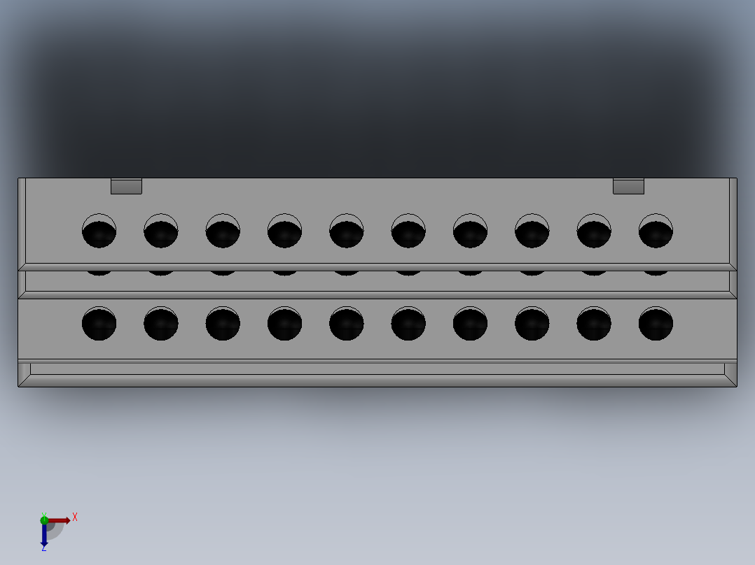 双层20位烟斗架俯视图