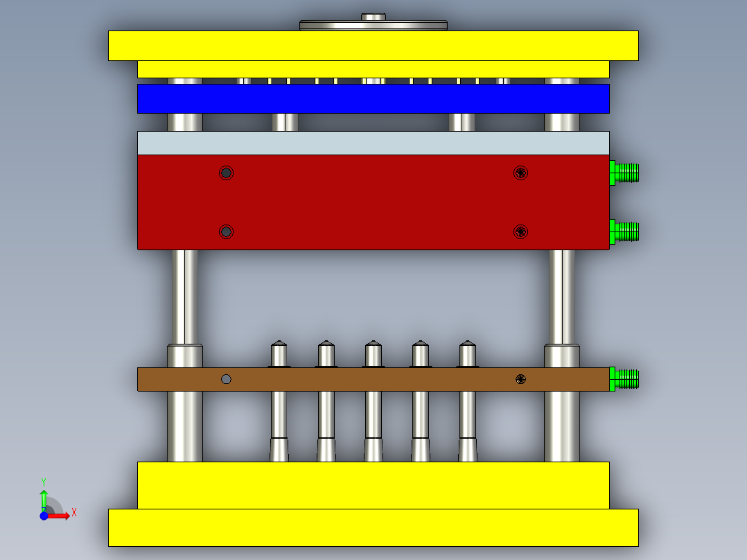注射器筒体模具设计前视图