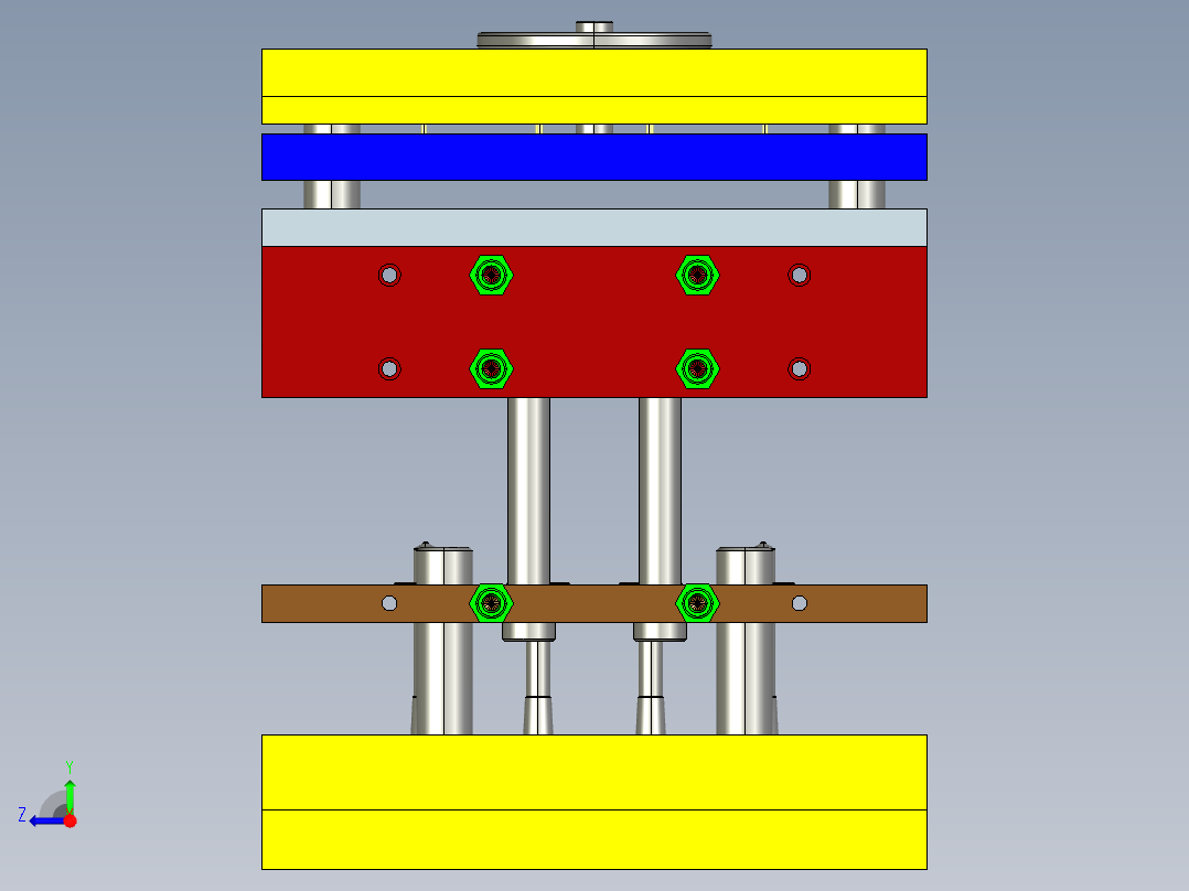 注射器筒体模具设计右视图