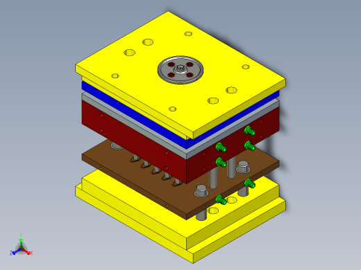 注射器筒体模具设计正等轴测缩略图