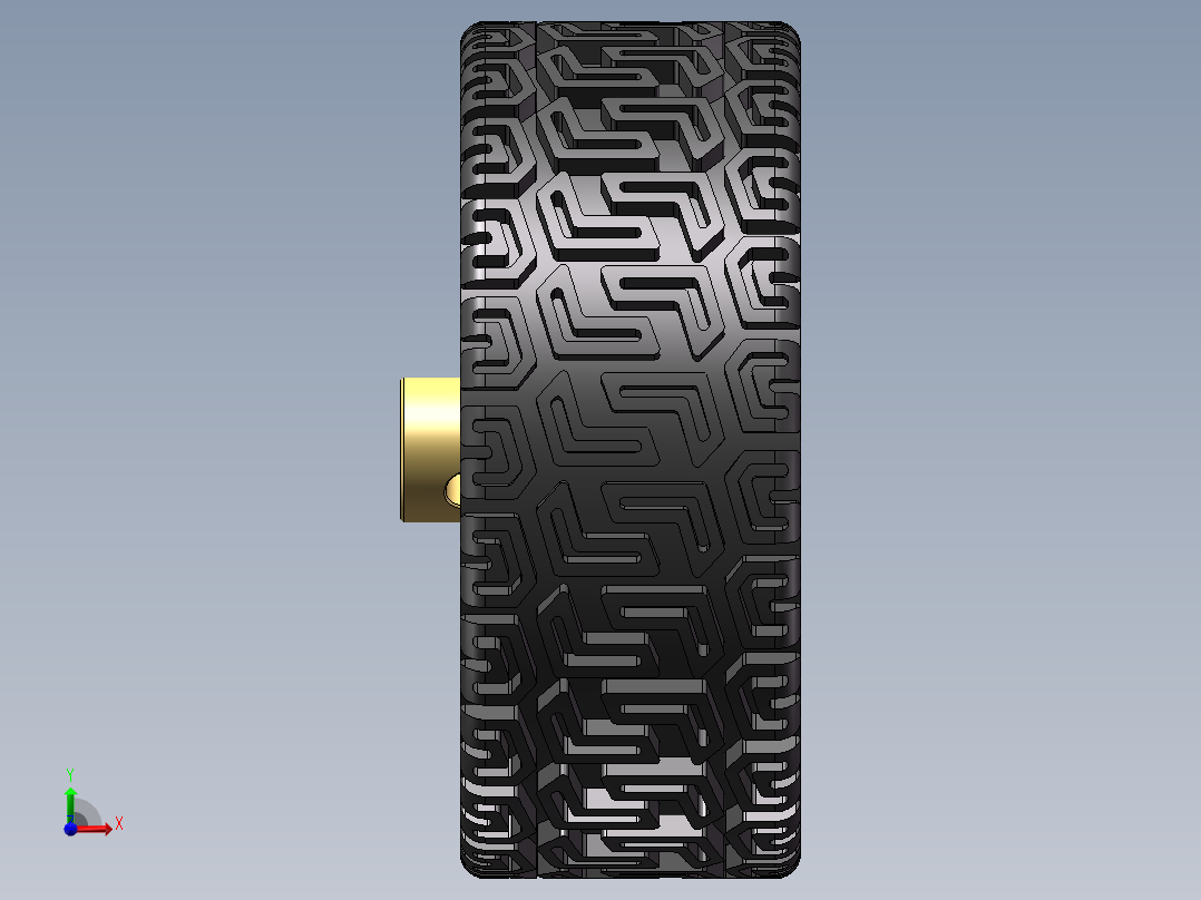 蓝色轮胎前视图