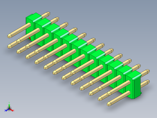 彩色公头100mil（2.54mm）系列-DS1021_green_2x12p_100mil_Type1_rev1.0