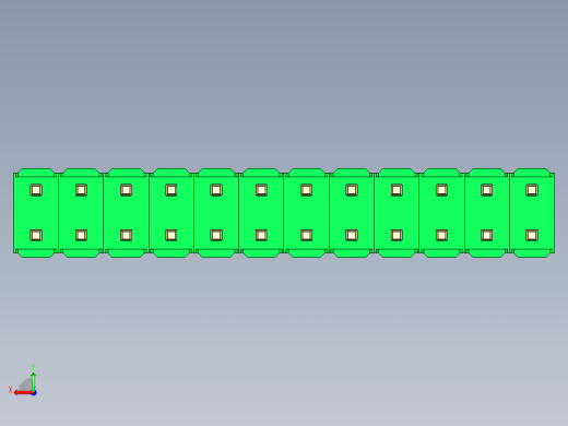 彩色公头100mil（2.54mm）系列-DS1021_green_2x12p_100mil_Type1_rev1.0后视缩略图