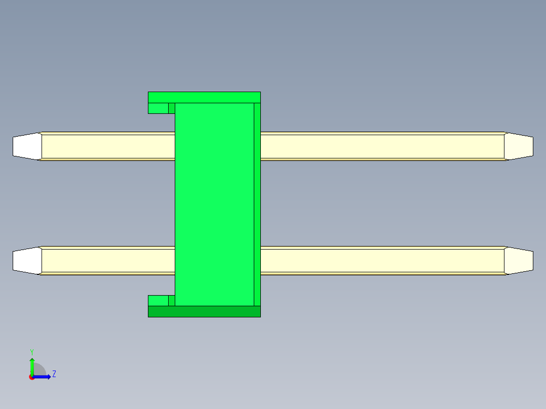 彩色公头100mil（2.54mm）系列-DS1021_green_2x12p_100mil_Type1_rev1.0左视图