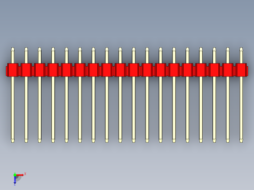 彩色公头100mil（2.54mm）系列-DS1021_red_1x18p_100mil_Type5_rev1.0俯视缩略图