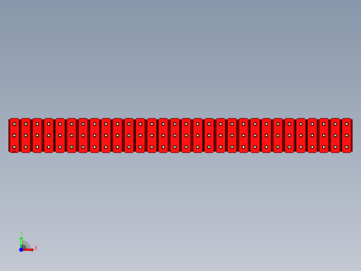 彩色公头100mil（2.54mm）系列-DS1021_red_3x30p_100mil_Type1_rev1.0前视缩略图