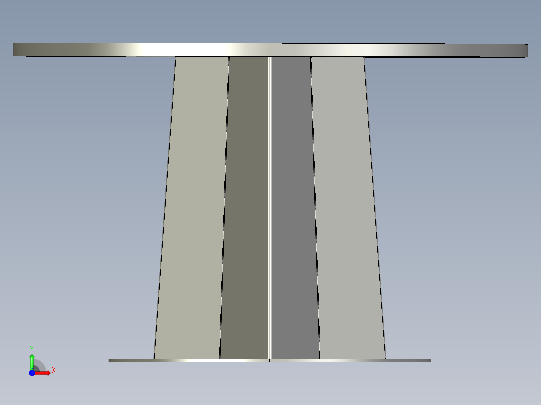 四方列餐台前视图