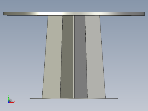 四方列餐台前视缩略图