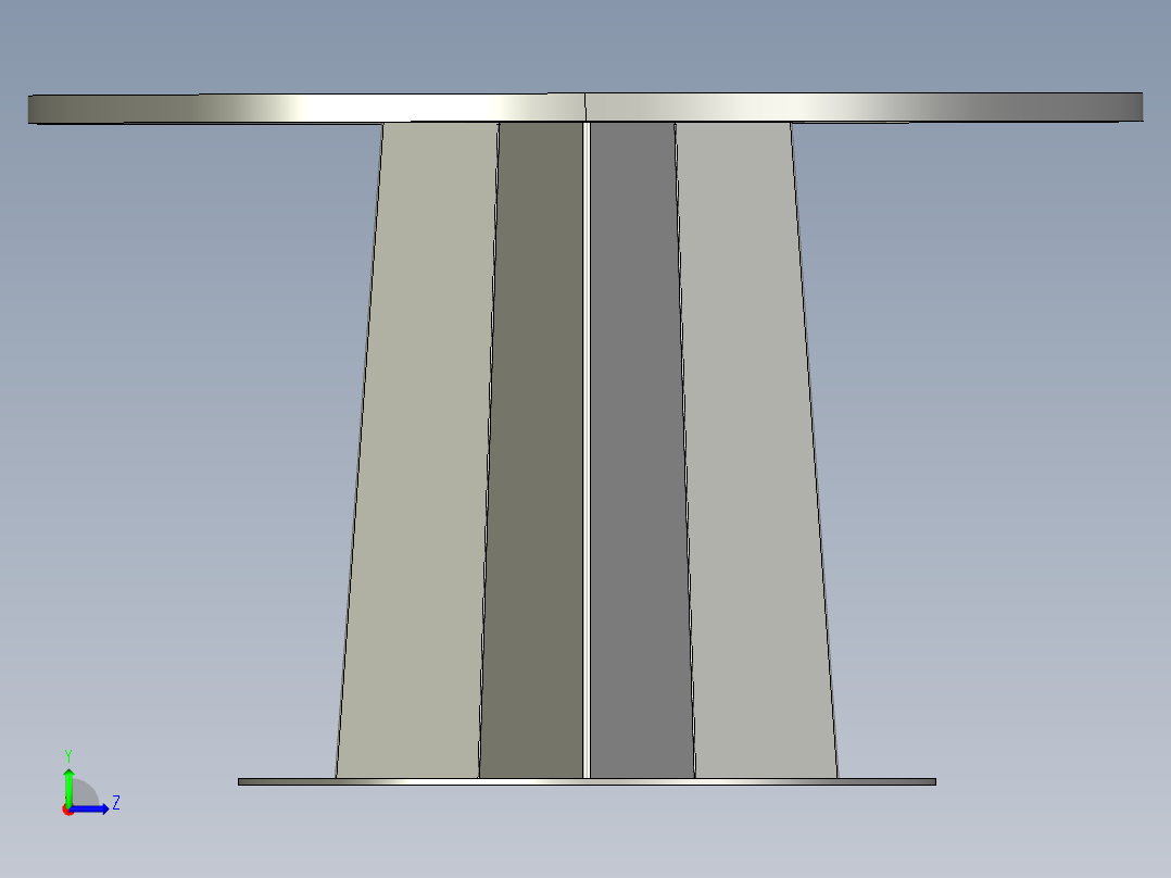 四方列餐台左视图