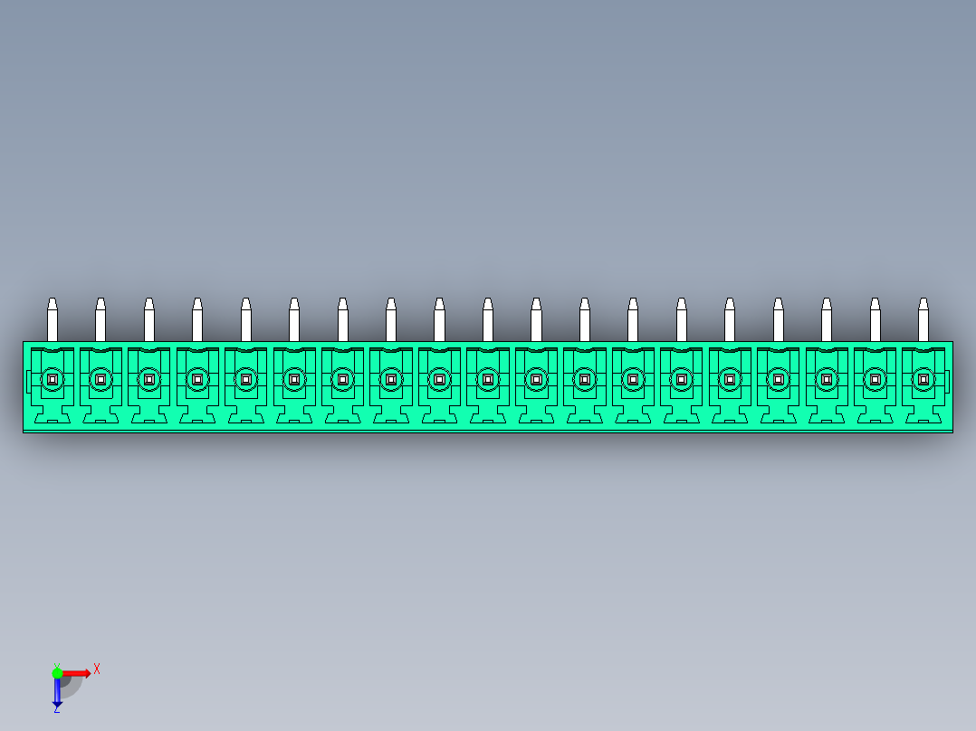 DEGSON 15EDG 系列 3.81mm 插拔式接线端子-15EDGRC-3.81-19P-14-00AH俯视图