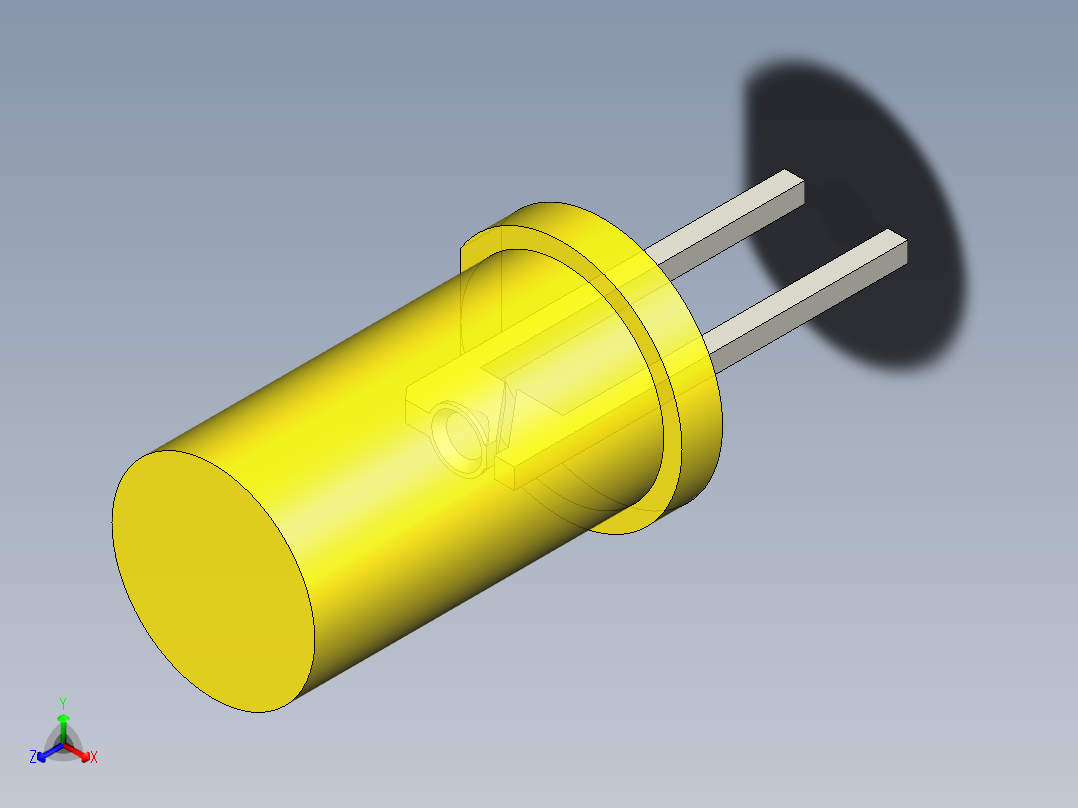 LED_Cylindrical_Yellow_D5x9.6mm正等轴测图