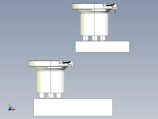 四振动盘模型前视缩略图