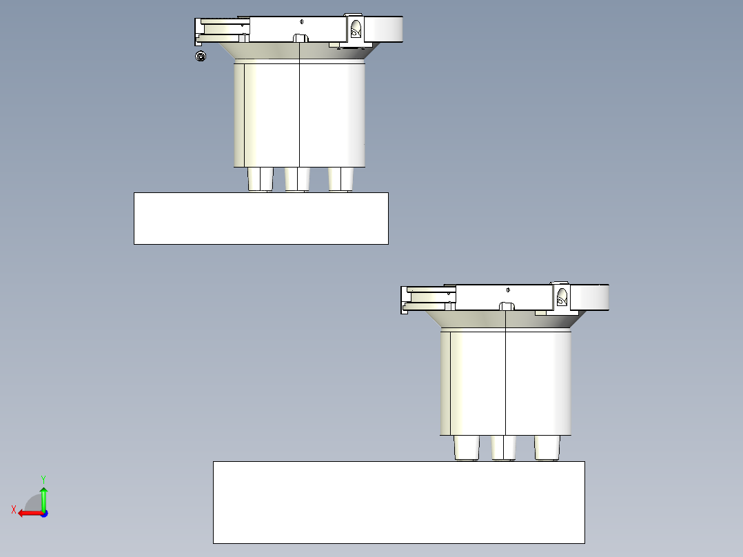 四振动盘模型后视图