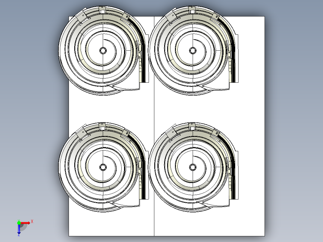 四振动盘模型俯视图