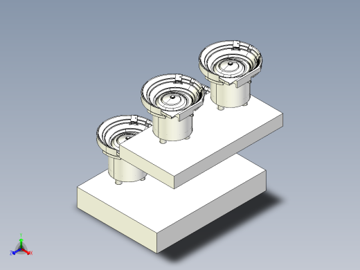 四振动盘模型正等轴测缩略图