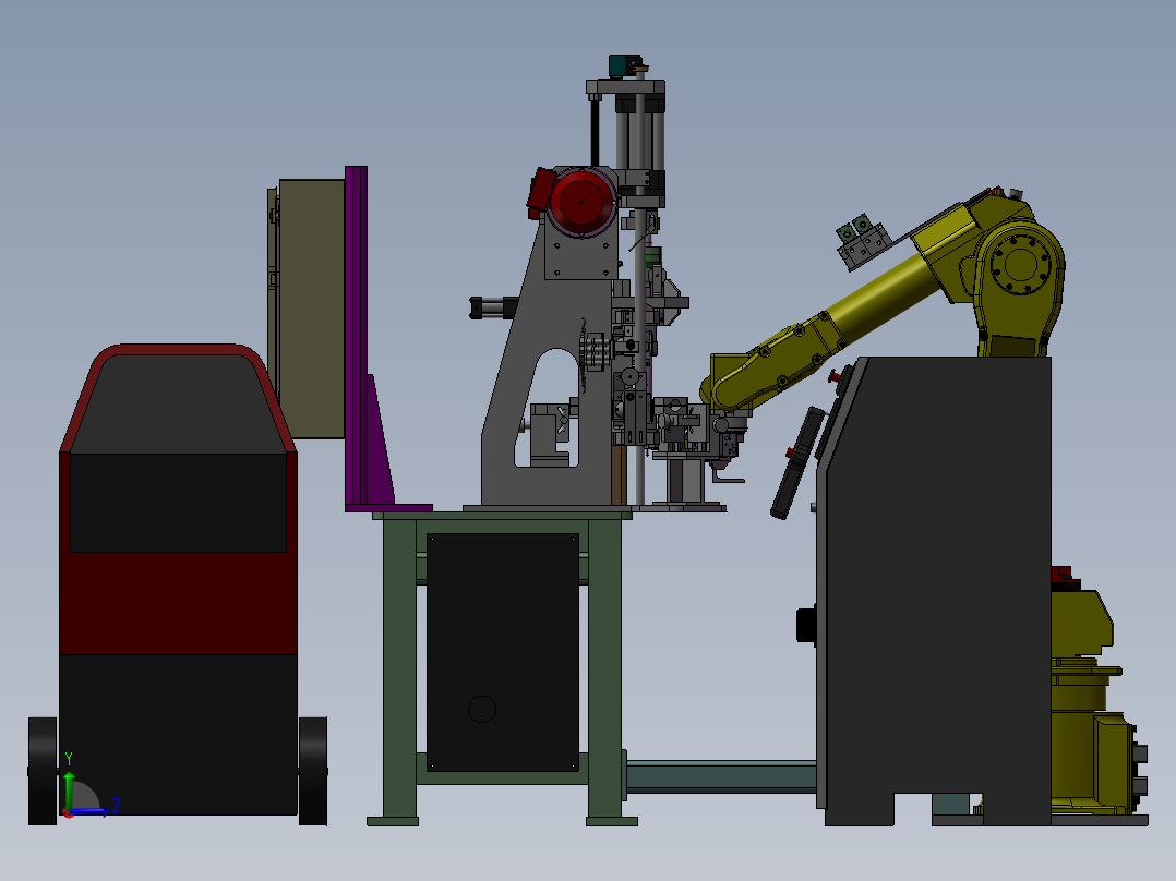 焊机检查部件转子左视图
