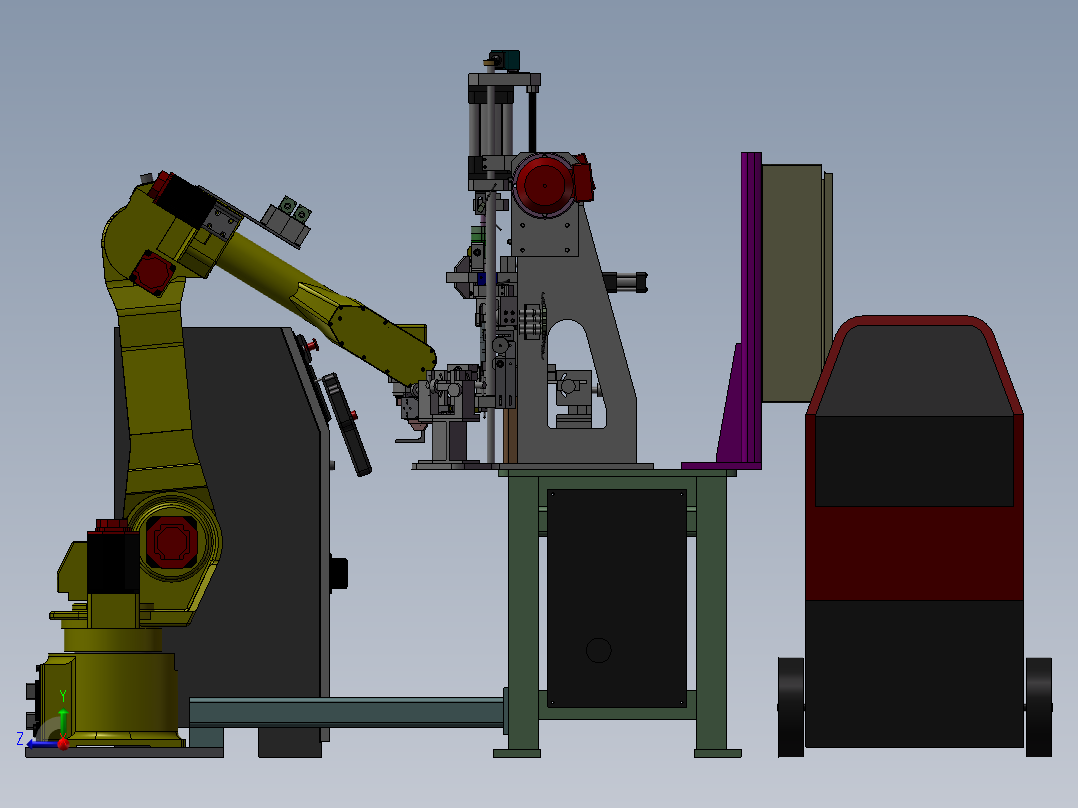 焊机检查部件转子右视图