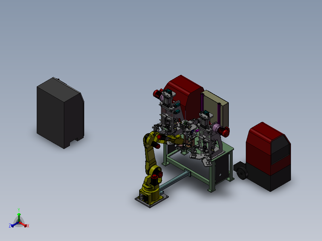 焊机检查部件转子正等轴测图